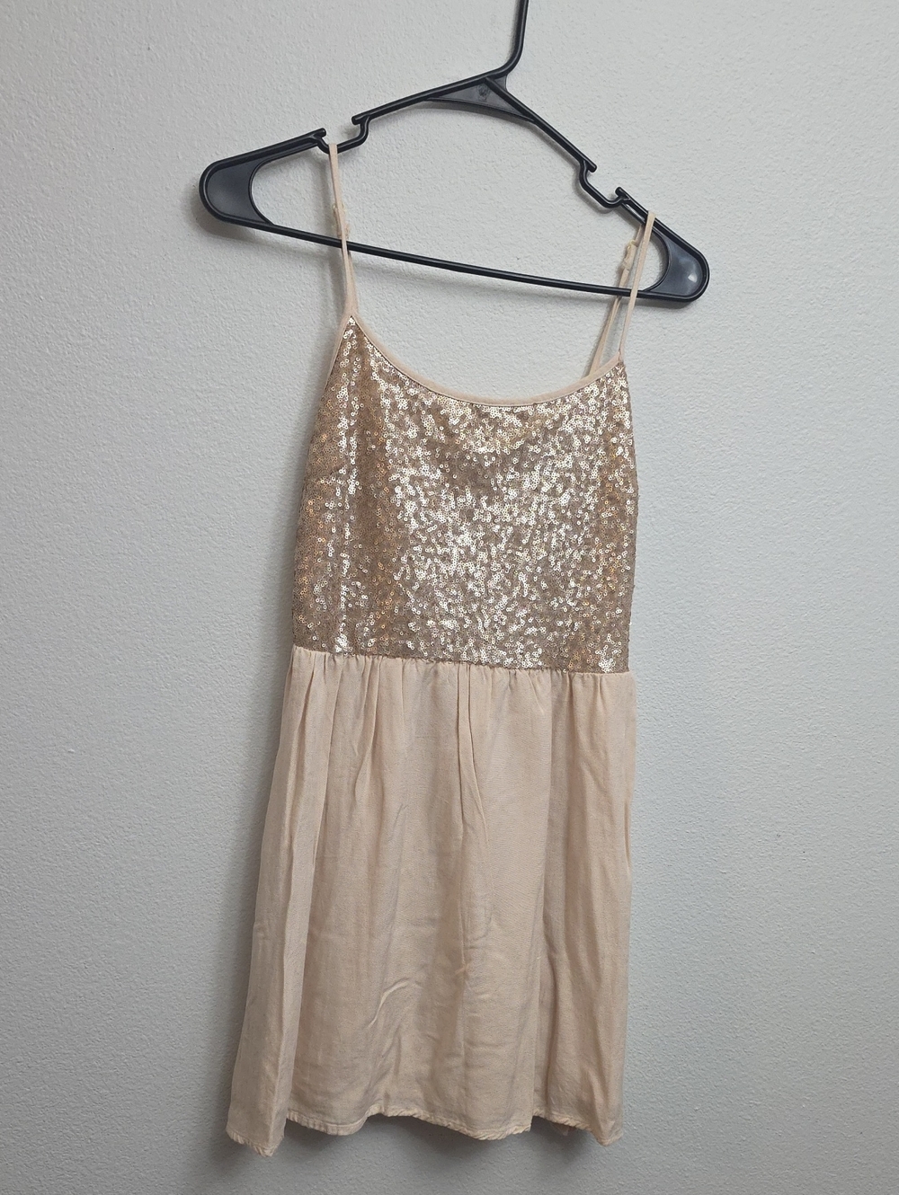Women's Sequin Mini Dress - Champagne